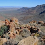 View across the Tankwa Karoo from the Gannaga Pass