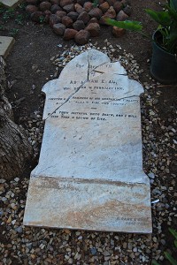 Shattered headstone of Abraham Esau in the Calvinia Museum