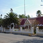 The Matjiesfontein Post Office. Olive Schreiner's cottage is situated to the left of the post office.