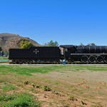 The South African Railways Class 23 locomotive on display in the municipal gardens was designed in 1938 as a general-utility locomotive