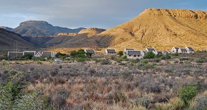 The Nuweveld Mountains tower above the Rest Camp